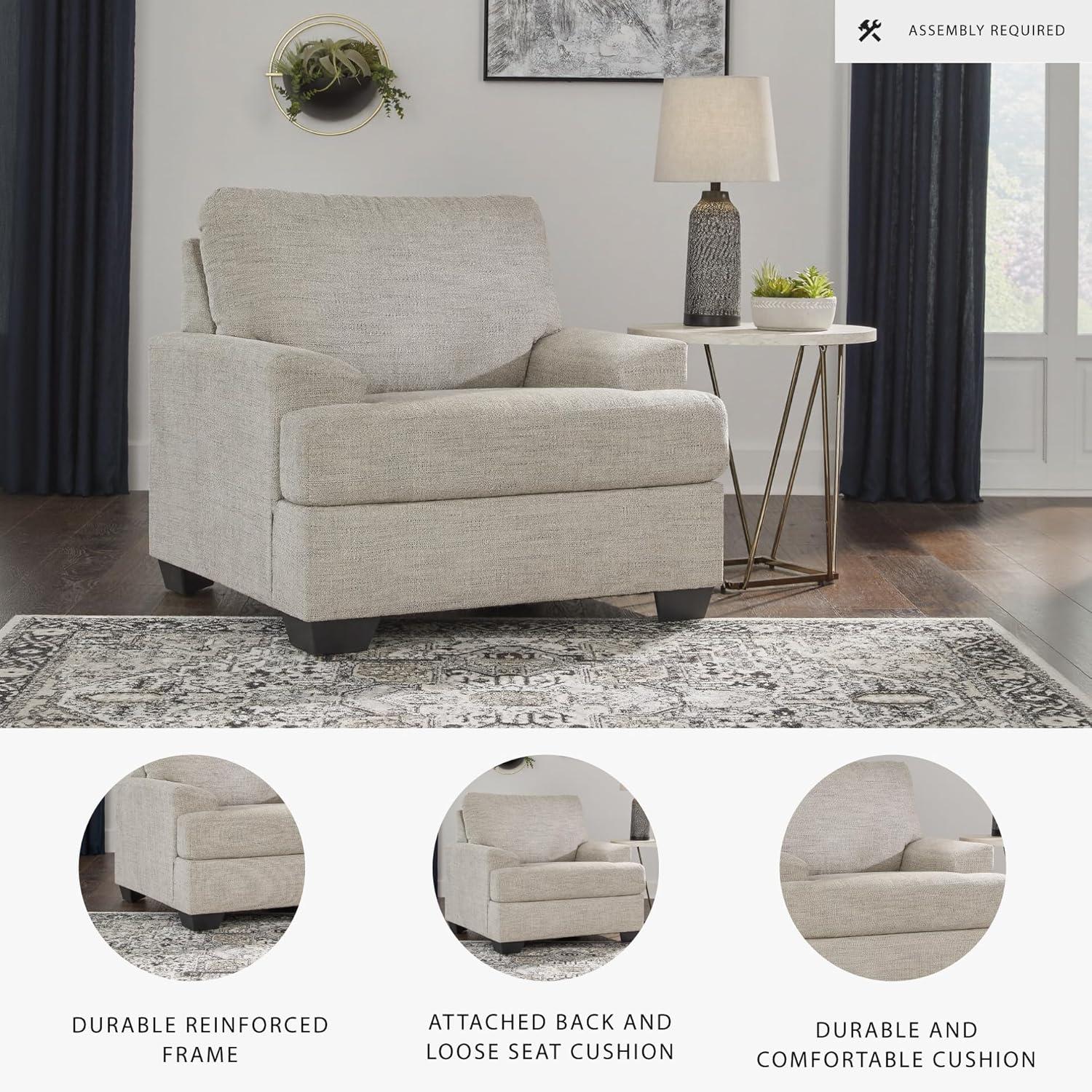 imageSignature Design by Ashley Vayda Casual Upholstered Chair Light Gray