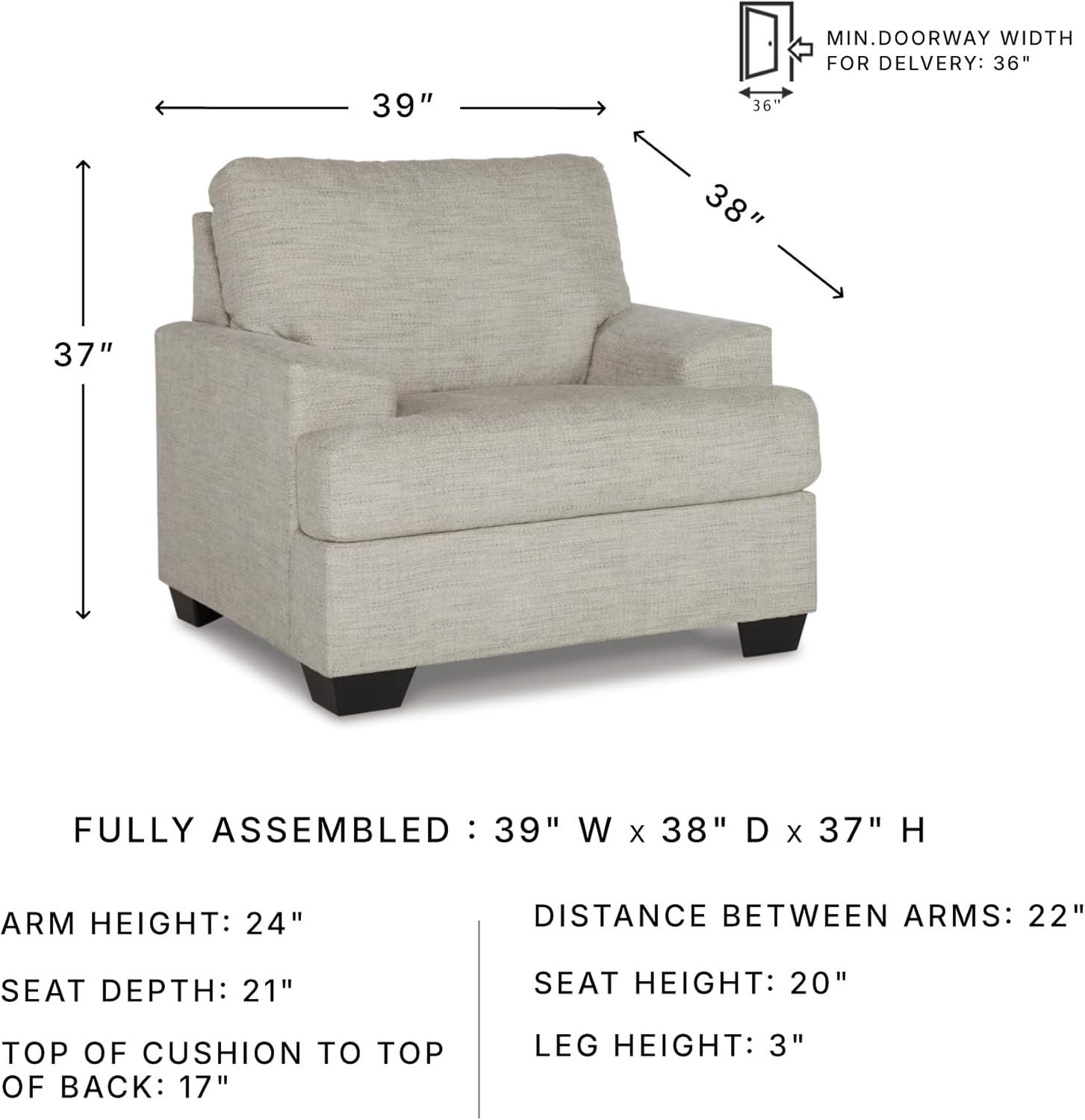 imageSignature Design by Ashley Vayda Casual Upholstered Chair Light Gray