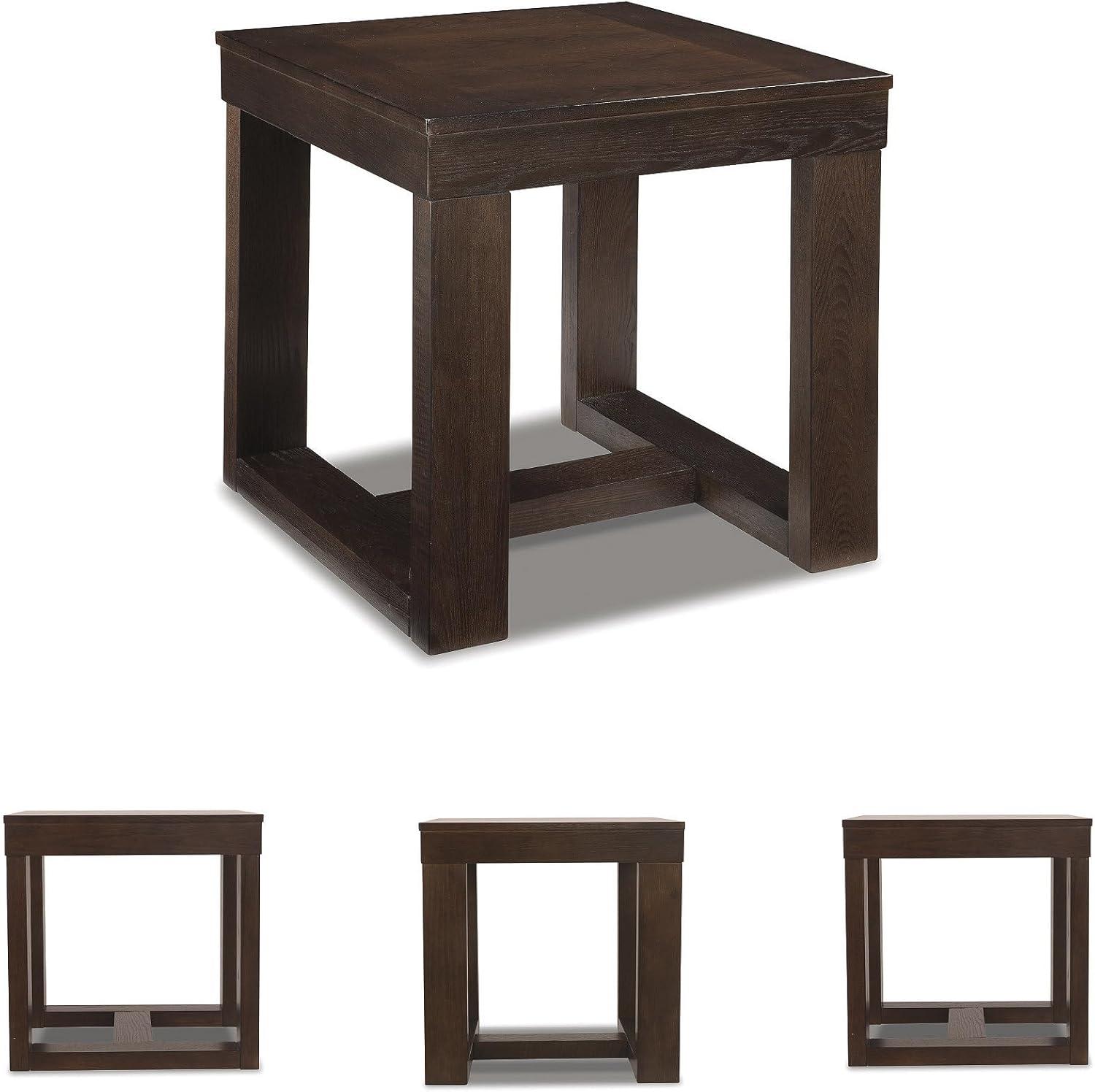 imageSignature Design by Ashley Watson Classic Oversized Square End Table Dark BrownDark Brown
