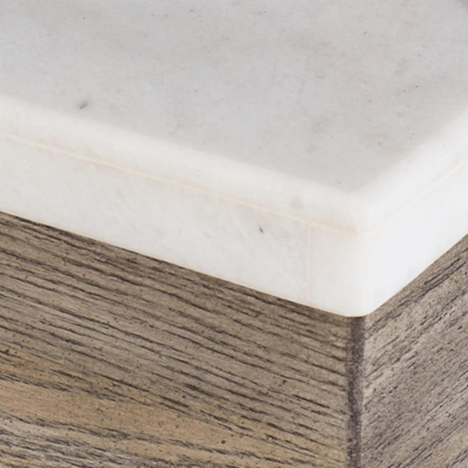 imageSignature Design by Ashley Watson Classic Oversized Square End Table Dark BrownTwo Tone