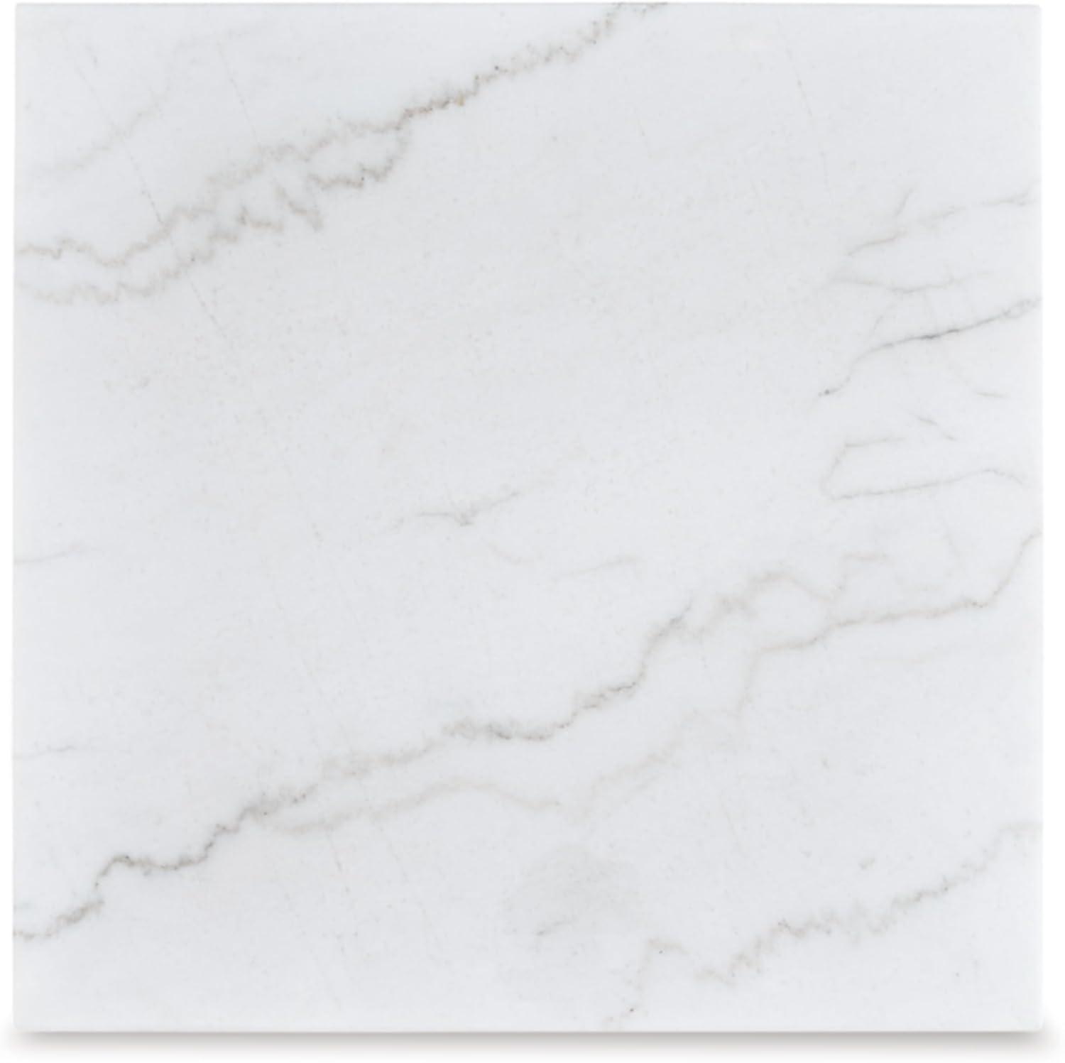 imageSignature Design by Ashley Watson Classic Oversized Square End Table Dark BrownTwo Tone