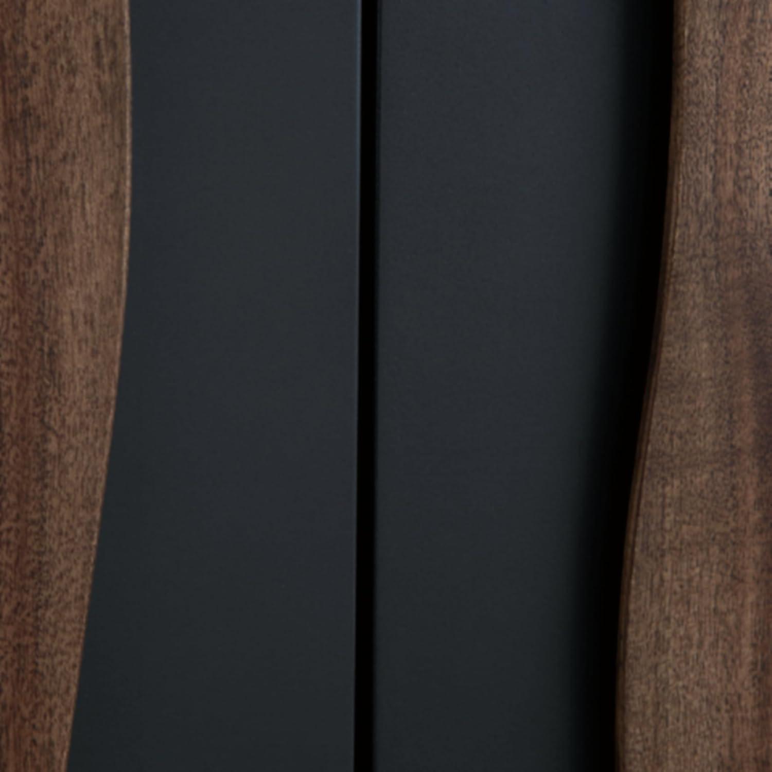 imageSignature Design by Ashley Welby Casual SoftClose Accent Cabinet with Shelves and Wire Management Dark Brown ampamp BlackBrownCharcoal