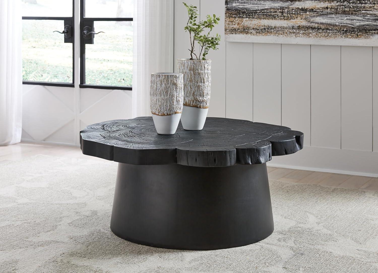 imageSignature Design by Ashley Wimbell Contemporary Tapered Base Coffee Table Black