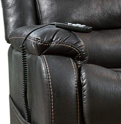 imageSignature Design by Ashley Yandel Faux Leather Electric Power Lift Recliner for Elderly BrownBlack