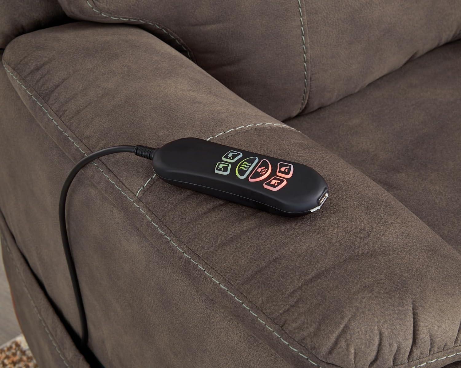 imageSignature Design by Ashley Yandel Faux Leather Electric Power Lift Recliner for Elderly BrownDark Brown