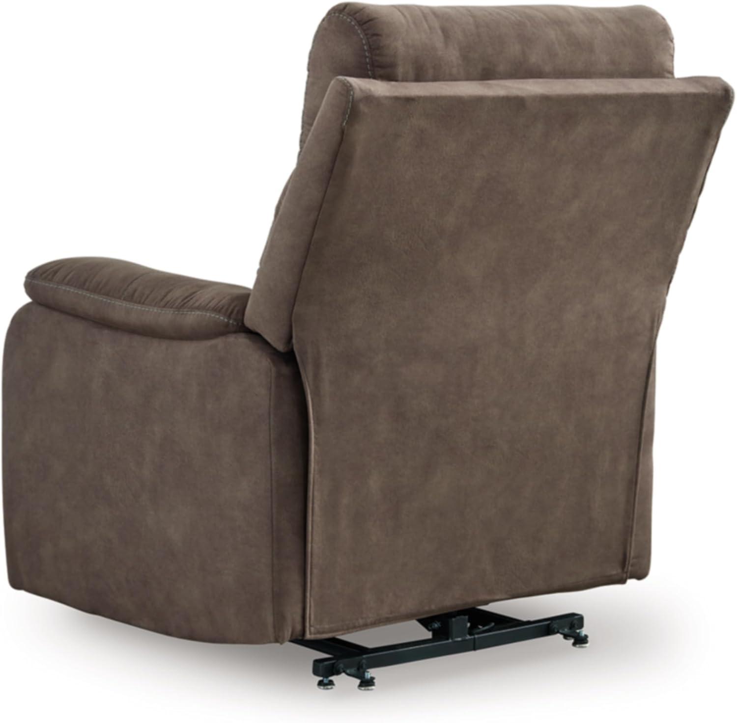 imageSignature Design by Ashley Yandel Faux Leather Electric Power Lift Recliner for Elderly BrownDark Brown