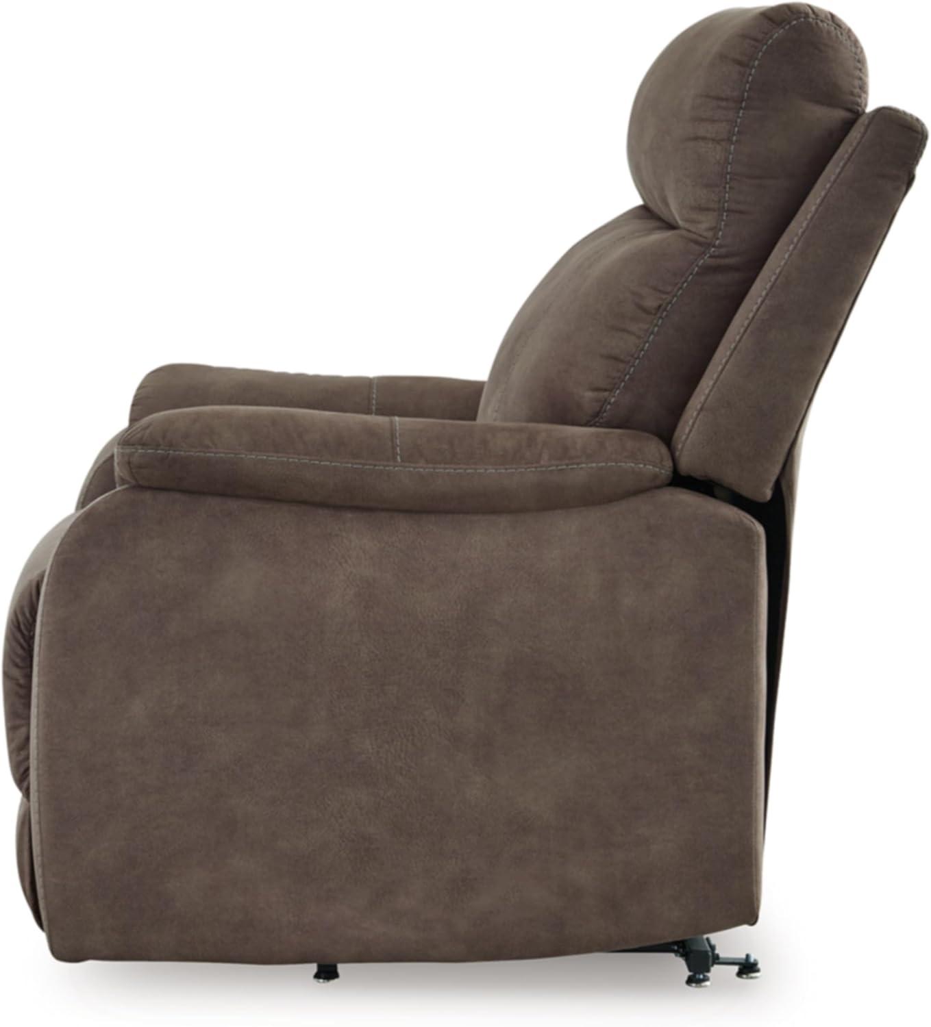imageSignature Design by Ashley Yandel Faux Leather Electric Power Lift Recliner for Elderly BrownDark Brown