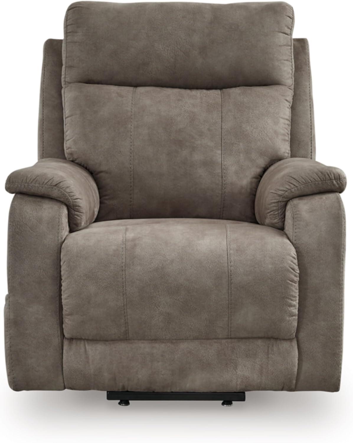 imageSignature Design by Ashley Yandel Faux Leather Electric Power Lift Recliner for Elderly BrownGray Brown