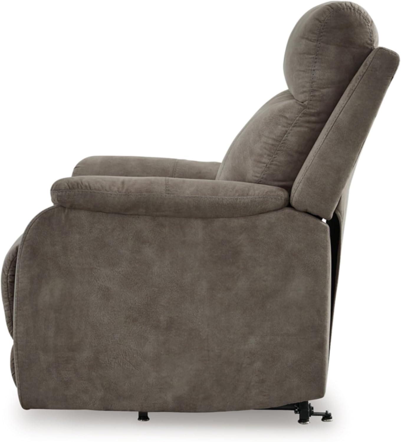 imageSignature Design by Ashley Yandel Faux Leather Electric Power Lift Recliner for Elderly BrownGray Brown