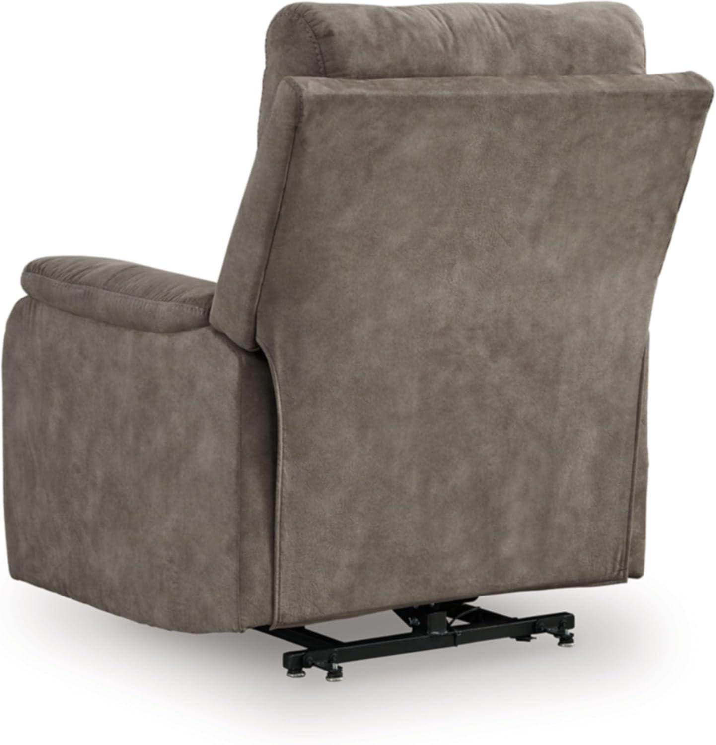 imageSignature Design by Ashley Yandel Faux Leather Electric Power Lift Recliner for Elderly BrownGray Brown