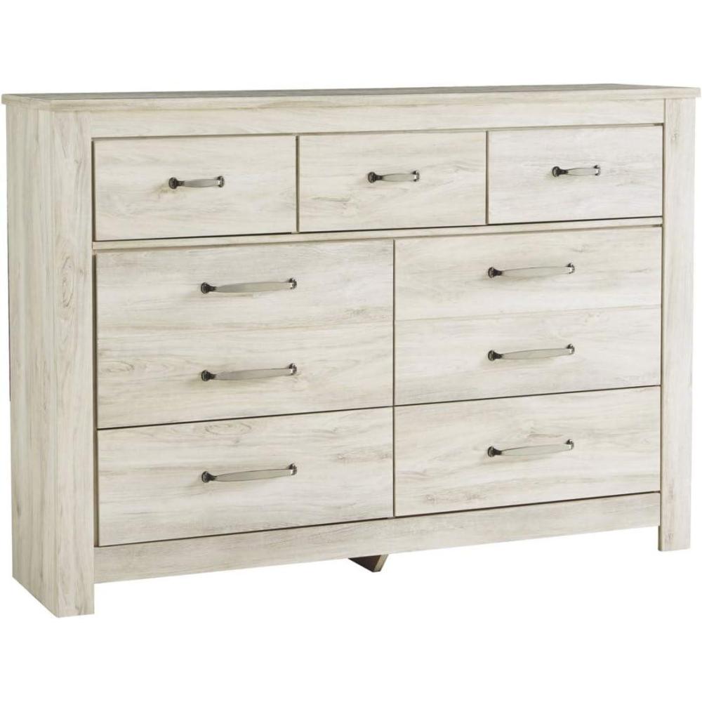 imageSignature Design by Ashley Bellaby Farmhouse 7 Drawer Dresser WhitewashWhitewash