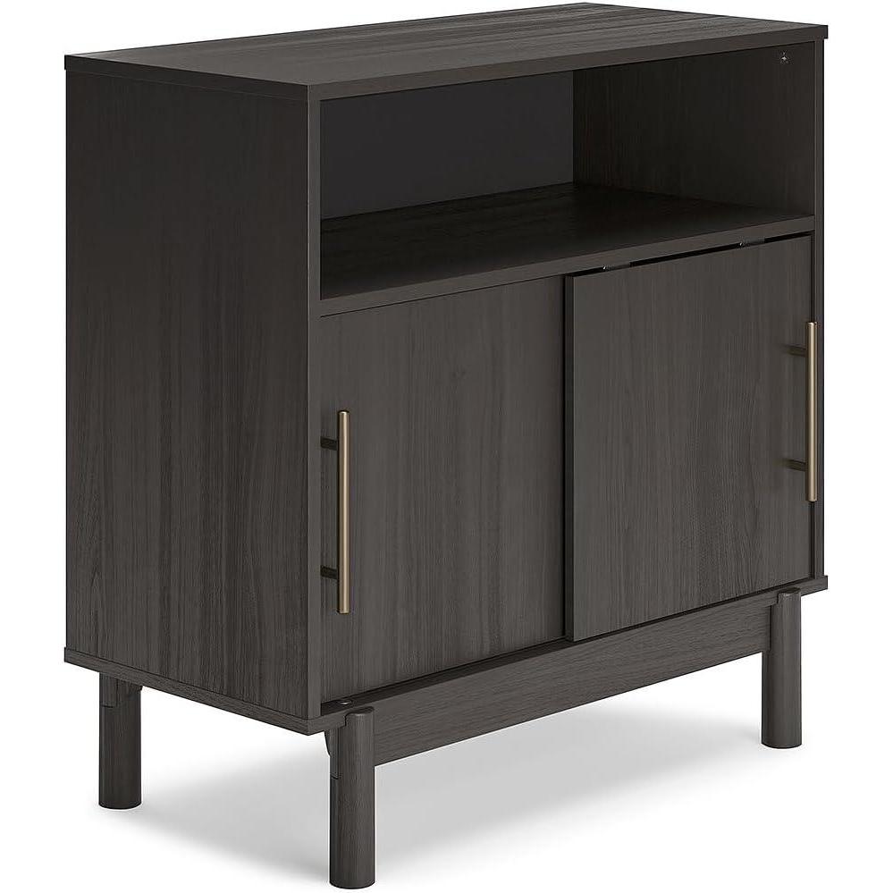 imageSignature Design by Ashley Brymont Modern 2 Door Accent Cabinet Grayish BrownDark Gray