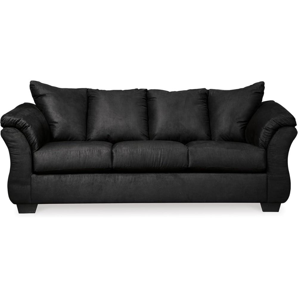 imageSignature Design by Ashley Darcy Classic Contemporary Sofa BlackBlack