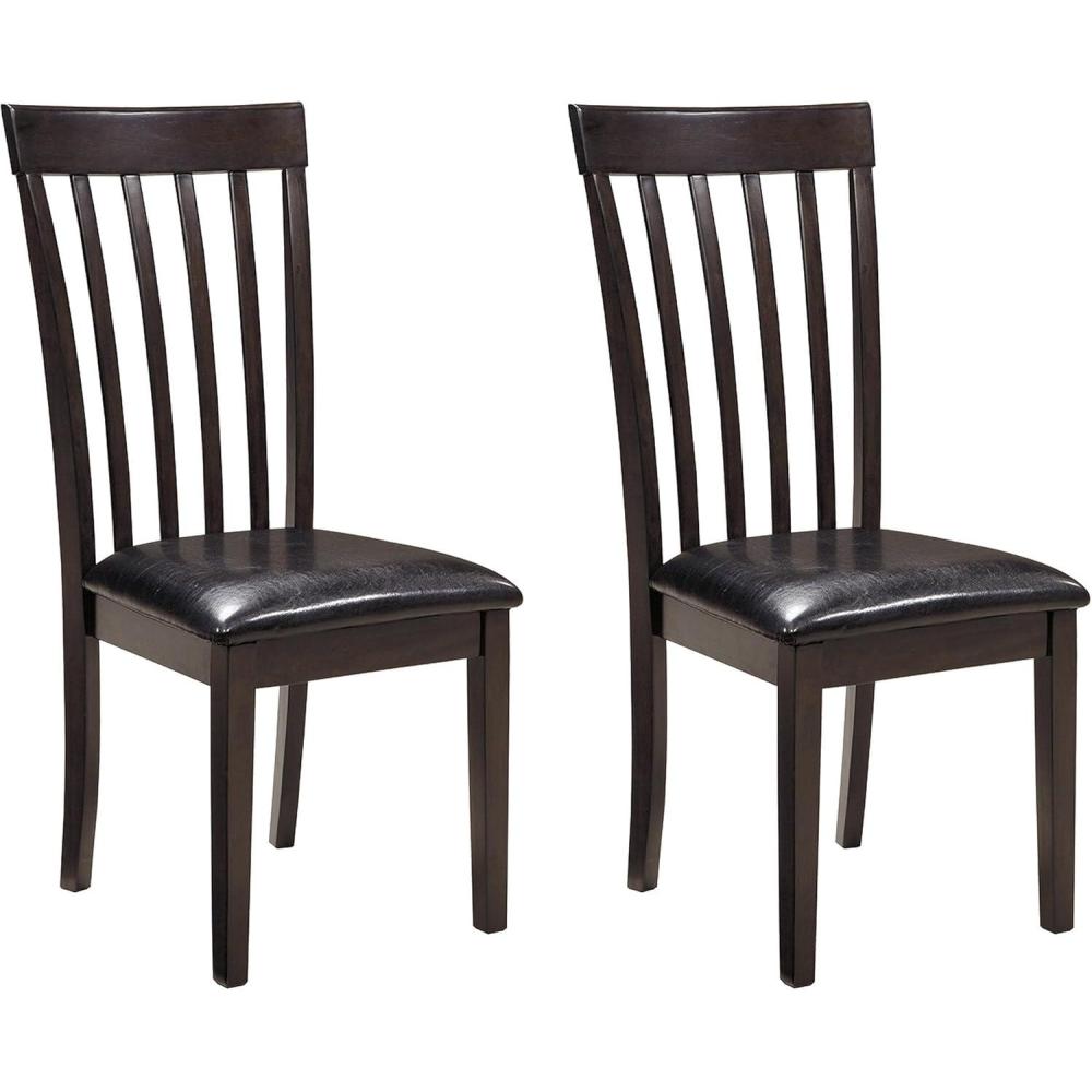 imageSignature Design by Ashley Hammis Rake Back Dining Room Chair Set of 2 Dark BrownDark Brown