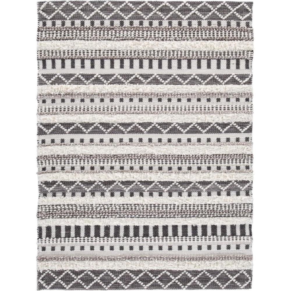 imageSignature Design by Ashley Karalee Tribal Geometric 8 x 10 ft Medium Pile Rug Ivory ampamp Brown5 x 7 Rectangular