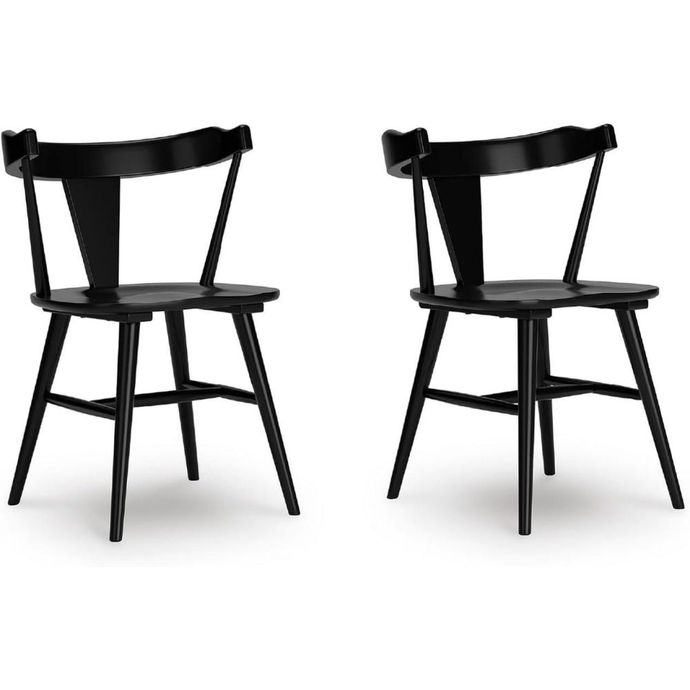 imageSignature Design by Ashley Mid Century Centiar Dining Bucket Chair Set of 2 Black and BrownBlack