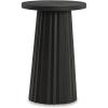 imageSignature Design by Ashley Ceilby Modern Accent Table with Fluted Base Design WireBrushed Effect BlackBlack
