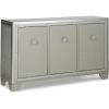 imageSignature Design by Ashley Chaseton Contemporary Mirrored Top Accent Cabinet with 3 Adjustable Shelves Metallic