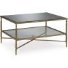imageSignature Design by Ashley Cloverty MidCentury Coffee Table with 1 Glass Shelf and Embellished Legs Metallic