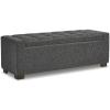 imageSignature Design by Ashley Cortwell Ottoman Tufted Entryway Storage Bench Charcoal GrayGrey