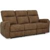 imageSignature Design by Ashley Edenwold Contemporary Faux Leather Manual Reclining Sofa Dark BrownReclining Sofa