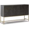 imageSignature Design by Ashley Elinmore MidCentury Modern Accent Cabinet Brown ampamp Gold