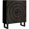 imageSignature Design by Ashley Fosterman Modern 2Door Accent Cabinet with Fixed Shelves Black