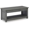 imageSignature Design by Ashley Freedan Rustic Farmhouse Lift Top Coffee Table GrayGrey
