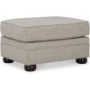 imageSignature Design by Ashley Gaelon Transitional 2in1 Sofa Sleeper with Folding Gel Memory Foam Mattress Nailheads and 2 Accent Pillows Queen BeigeOttoman