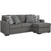 imageSignature Design by Ashley Gardiner Casual Right Hand Facing Sofa Chaise with 4 Accent Pillows Gray