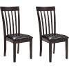 imageSignature Design by Ashley Hammis Rake Back Dining Room Chair Set of 2 Dark BrownDark Brown