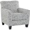 imageSignature Design by Ashley Hayesdale Modern Accent Chair with Removable Cushions and Tapered Legs Black ampamp GrayBlack  Gray