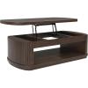 imageSignature Design by Ashley Korestone Casual Lift Top Cocktail Table with Pedestal Base Dark Brown