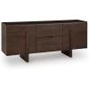 imageSignature Design by Ashley Kydler Modern 2Drawer Accent Cabinet with Shelf Dark Brown