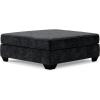 imageSignature Design by Ashley Lavernett Contemporary Square Oversized Accent Ottoman Dark Gray