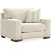 imageSignature Design by Ashley Maggie Contemporary Upholstered Chair and a Half BeigeBeige