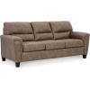 imageSignature Design by Ashley Navi Modern Queen Sofa Sleeper with Removable Cushions Dark Brown