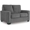 imageSignature Design by Ashley Rannis Casual 2in1 Sofa Sleeper with Folding Gel Memory Foam Mattress Twin GrayTwin