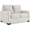 imageSignature Design by Ashley Rannis Coastal 2in1 Sofa Sleeper with Folding Gel Memory Foam Mattress Twin White