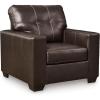 imageSignature Design by Ashley Santorine Classic Tufted Leather Match Chair Dark BrownChair