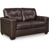 imageSignature Design by Ashley Santorine Classic Tufted Leather Match Chair Dark BrownLoveseat