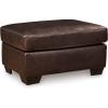 imageSignature Design by Ashley Santorine Classic Tufted Leather Match Chair Dark BrownOttoman