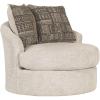 imageSignature Design by Ashley Soletren Contemporary Chenille 360Degree Swivel Accent Chair OffWhiteOffwhite