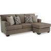 imageSignature Design by Ashley Stonemeade Casual RightArm Facing Sofa Chaise with 4 Toss Pillows Dark BrownDark Brown