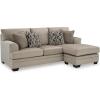 imageSignature Design by Ashley Stonemeade Casual RightArm Facing Sofa Chaise with 4 Toss Pillows Dark BrownLight Brown