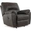 imageSignature Design by Ashley Tambo Faux Leather Manual Rocker Recliner Gray