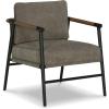 imageSignature Design by Ashley Tilden MidCentury Modern Accent Chair Ivory ampamp BlackBrown