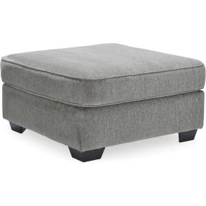 Signature Design by Ashley Altari Modern Square Oversized Ottoman, Dark Gray(Light Gray)