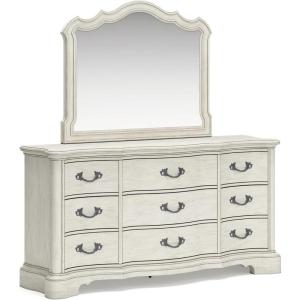 Signature Design by Ashley Arlendyne Traditional 9 Drawer Dresser with Felt-lined Top Drawer for Bedroom, White(White)