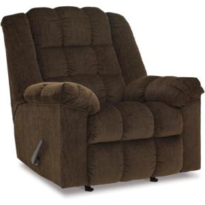 Signature Design by Ashley Ludden Ultra Plush Manual Rocker Recliner with Tufted Back, Dark Brown(Cocoa)